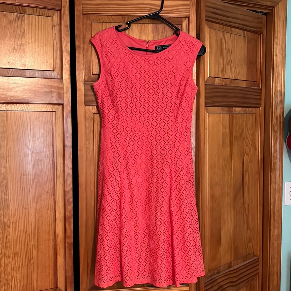 Coral flare dress